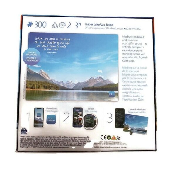 Calm Mindful Jigsaw Puzzle JASPER LAKE 300 Pieces #6061076 Meditate - Picture 2 of 2